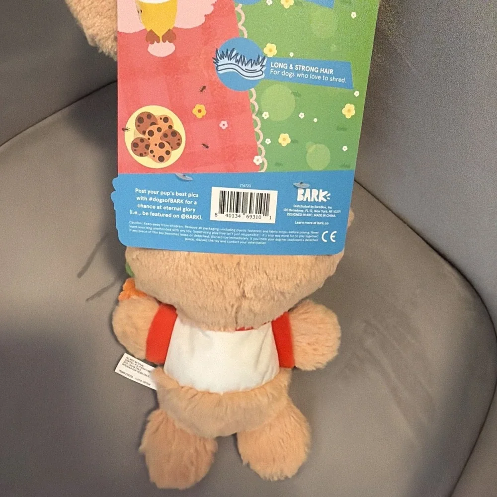 BARK Spring Picnic in the Bark Veggie Reggie Dog Animal Plush Toy For All Dog Sz